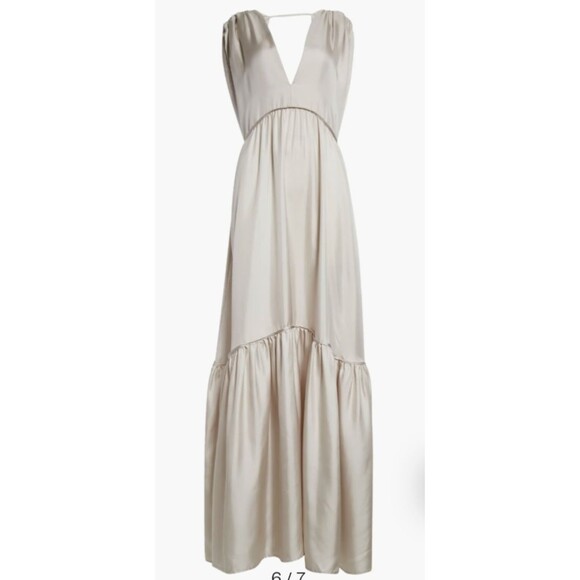 BITE Studios Women’s Prato Organic Silk Satin Maxi Dress size 8US/12US NWT - Picture 3 of 13